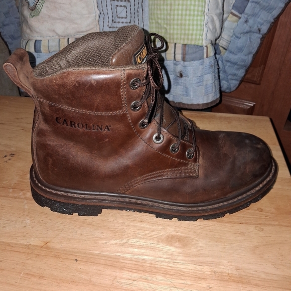 Carolina Men\'s Brown Leather Boots CA 6025 In A Size 10.5D. Good Condition main image 10